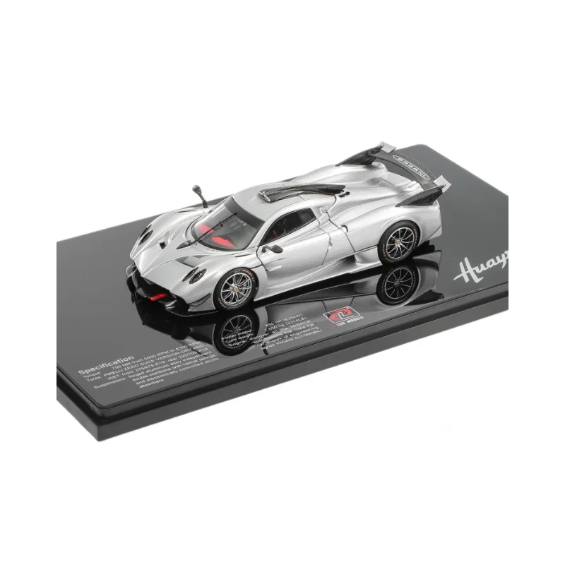 LCD 1:43 Pagani Huayra R “Hua Ya” - Obra-prima de liga totalmente aberta com interior e motor detalhados, modelo de vitrine de colecionador