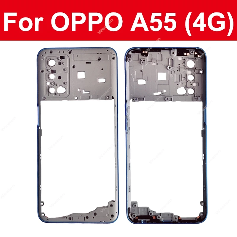 For OPPO A55 4G CPH2325 Middle Housing Cover Middle Frame Holder Case Replacement