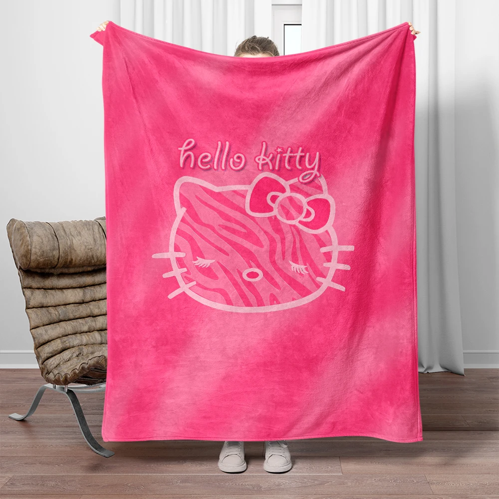 Hello Kitty blanket Sanrio adorns cute girl room to keep warm blanket super cute thin blanket  Portable  Anti-Pilling  Picnic