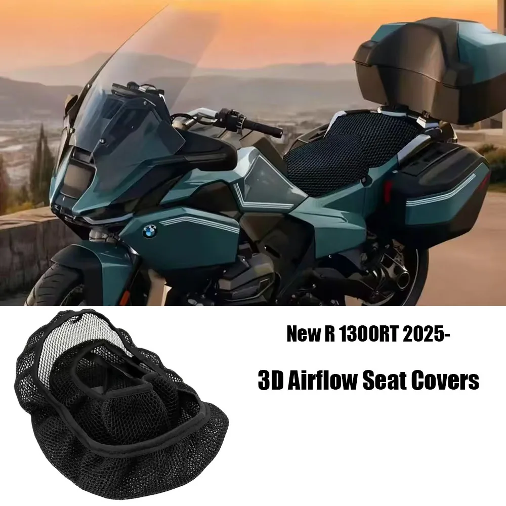 R1300RT Seat Protect Cushion Heat Protect 3D Airflow Seat Covers R 1300RT For BMW R 1300 RT 2025- New Fabric Saddle Seat Covers