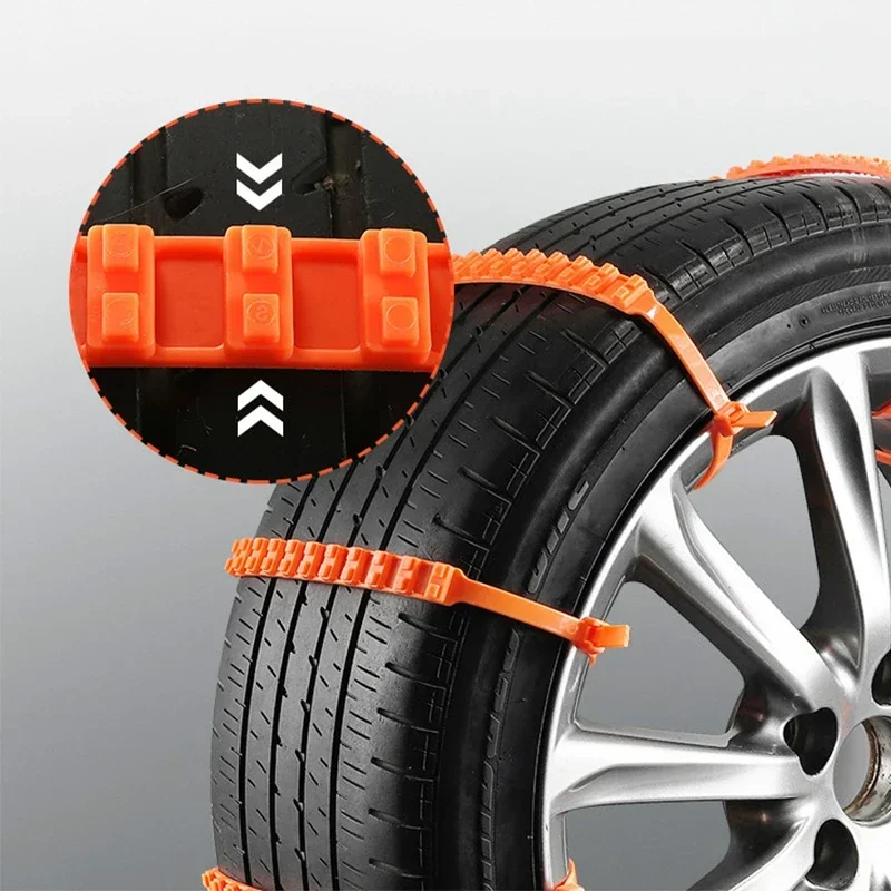 10/20PCs Car Tyre Snow Chains Winter Anti-skid Car Wheel Chains Emergency Double Grooves Anti Slip Chain Auto Wheels Accessories