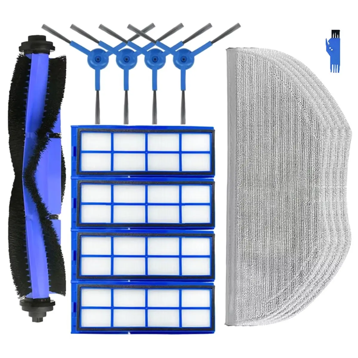 A58Z Compatible for RoboVac L70 Hybrid Main Side Brush Hepa Filter Mop Robot Vacuum Cleaner Accessory Spare Part(14pcs)