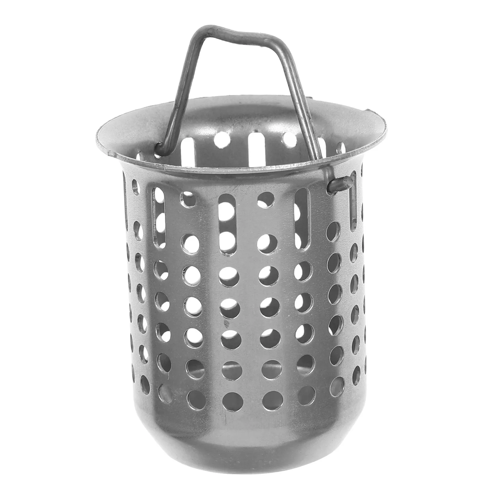 

Sink Drain Basket Stainless Steel Thickened Filter Cover Sewer Mesh Basket Handle Kitchen Bathroom Stopper Sewer Drain Covers