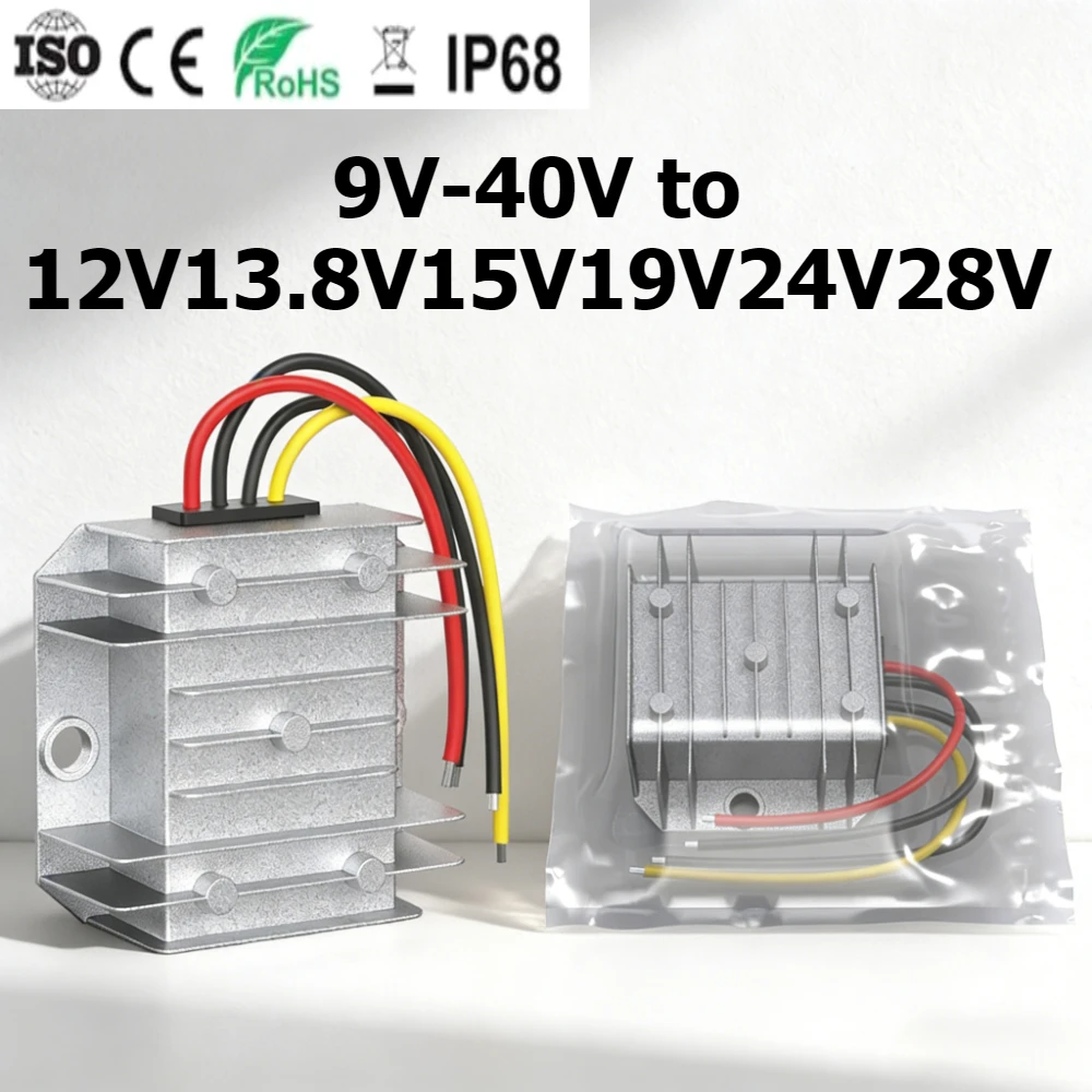 

9V-40V to 28V13.8V15V transformer voltage regulator 12V to 24V power converter 36V to 19V voltage regulator Waterproof CE