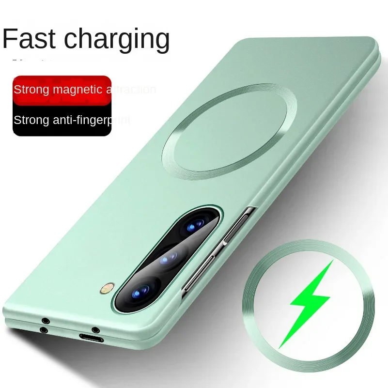 Ultra Thin Hard Matte Phone Case for Samsung Galaxy Z Fold 6 5 4 3 for Magsafe Magnetic Wireless Charge Camera Protect Cover