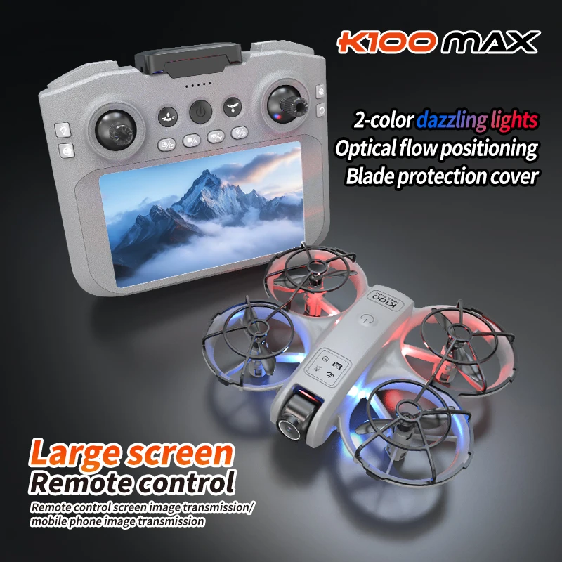 K100 MAX Screen Control Drone 5KM 8K Optical Flow Positioning Professional HD Dual Camera 360 Obstacle Avoidance Quadcopter Toy