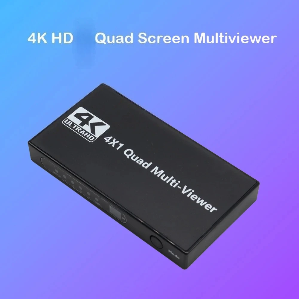 

4K HDMI-совместимый четырехэкранный мультиварщик 4x1 1080P 4 в 1 выход Multi Viewer бесшовный переключатель 9 режимов отображения
