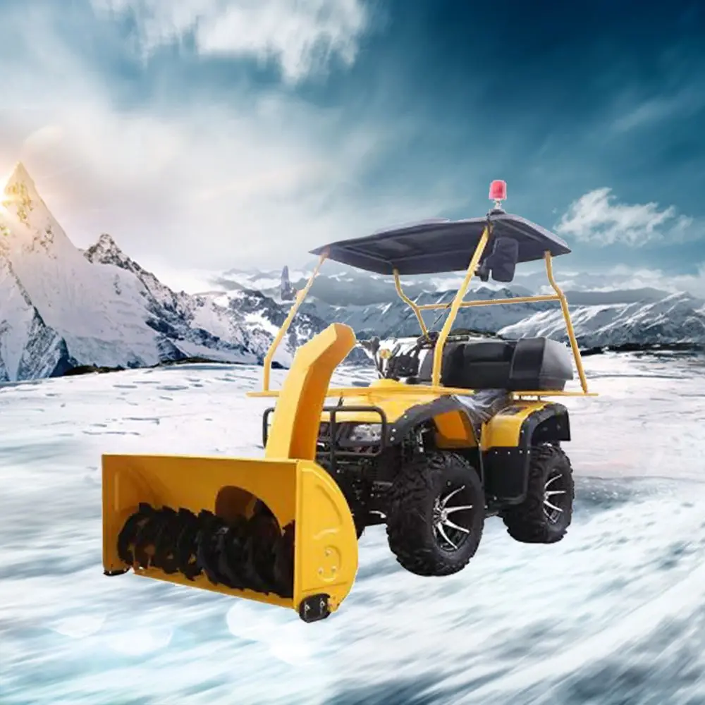 New ATV Snow Thrower Multi-Purpose Driving Snow Removal Equipment With Electric Start Brush Snowplow