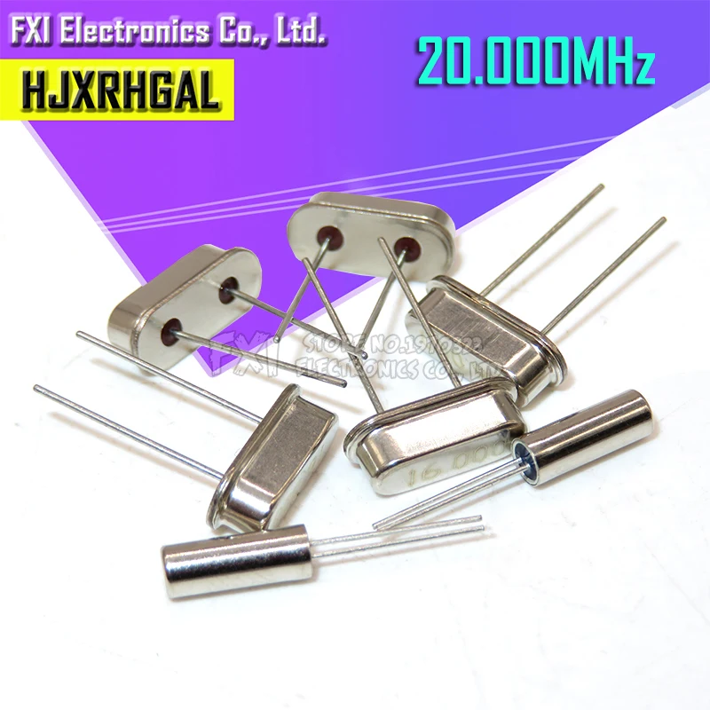 20pcs hc-49s 20MHz 20.000mhz HC49S 20M 20ppm 20pF quartz resonator new