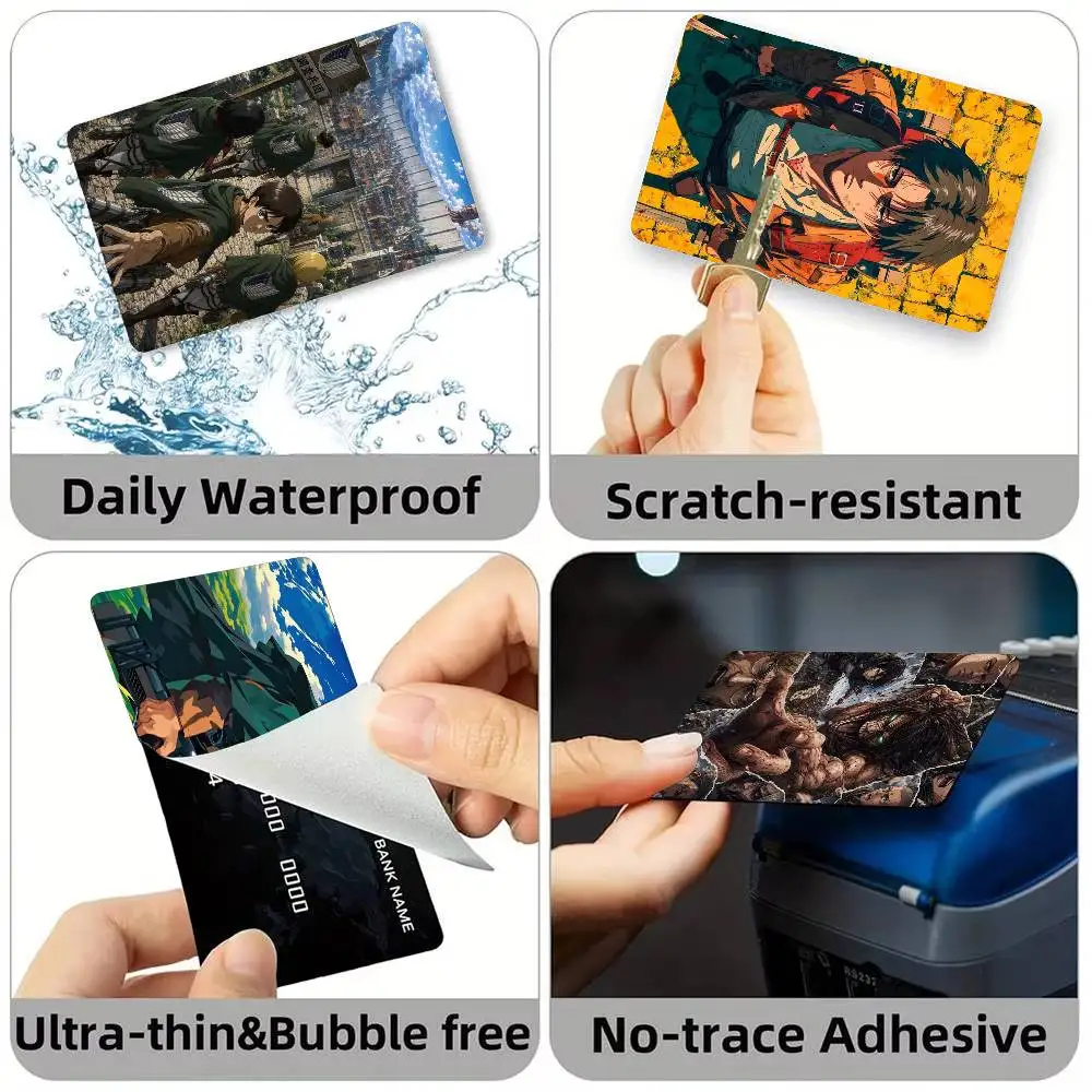 A-Attack On Titan E-Eren Titan Form  Credit Card HD Stickers Game Card Decal Small Chip Waterproof Sticker Gift