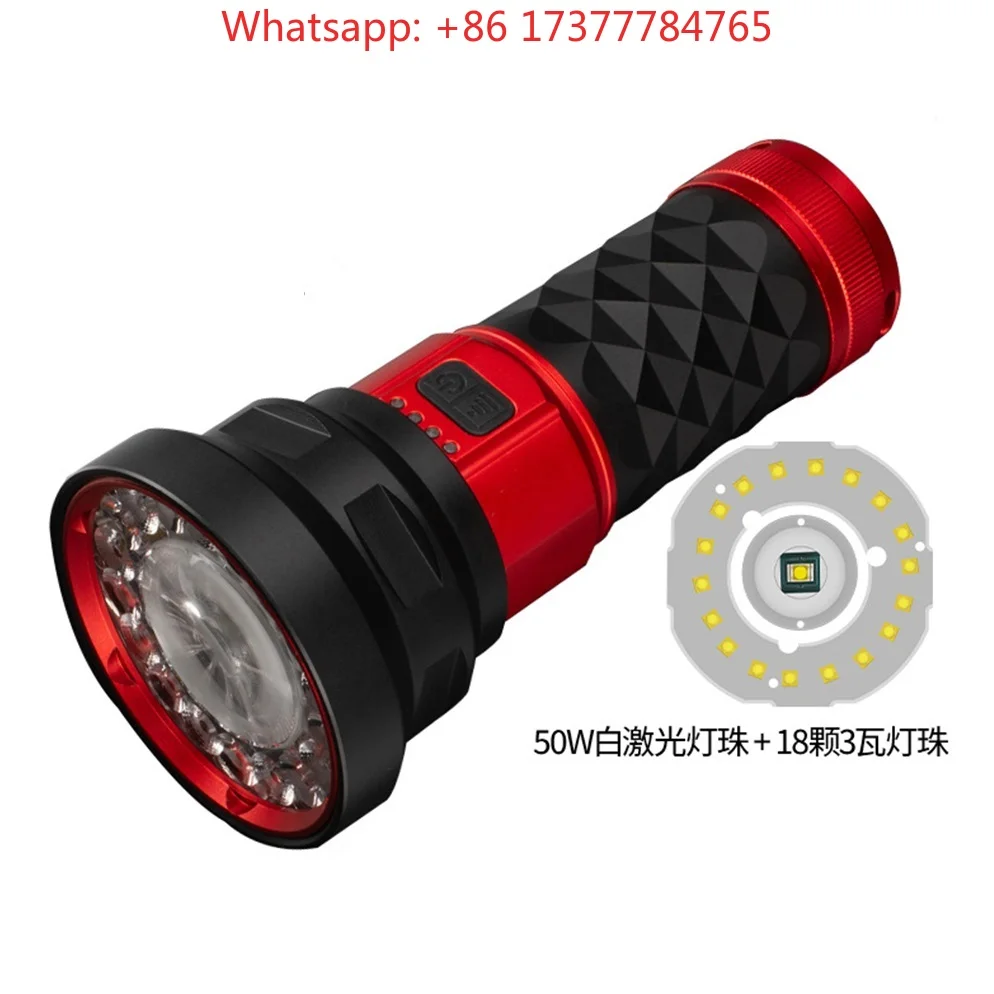 Convoy  Powerf LEP Flashlight 1 LEP+18LED 6000lm Multi Light Outdoor Lighting for Outdoor Exploration Search Rescue Patrol