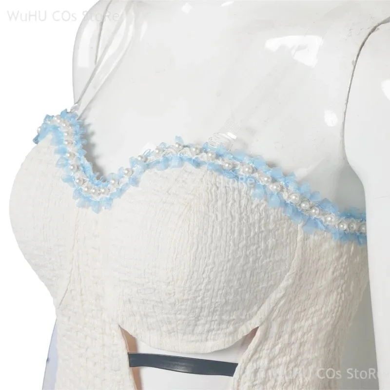 Máscara de cadáver novia Emily Cosplay disfraz elegante peluca Zombie fantasma velo fiesta de Halloween vestir mujeres traje gótico aterrador; 6'x,