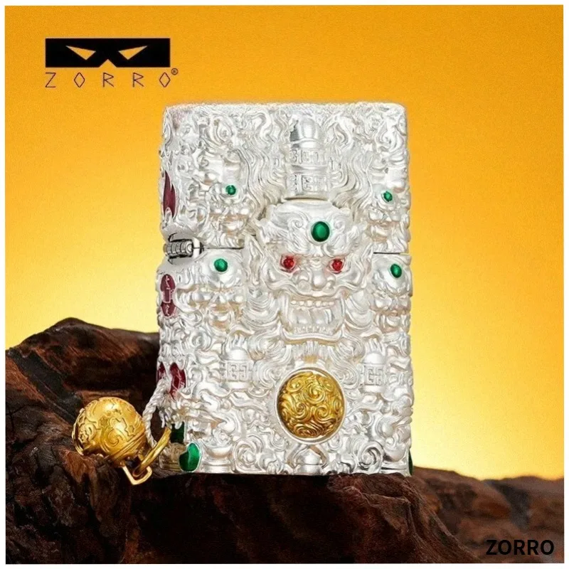 ZORRO Heavy Armor Fuel Lighter for Government Agencies,Relief Lighter for Attracting Wealth,collecting Hobbies,holiday Gifts