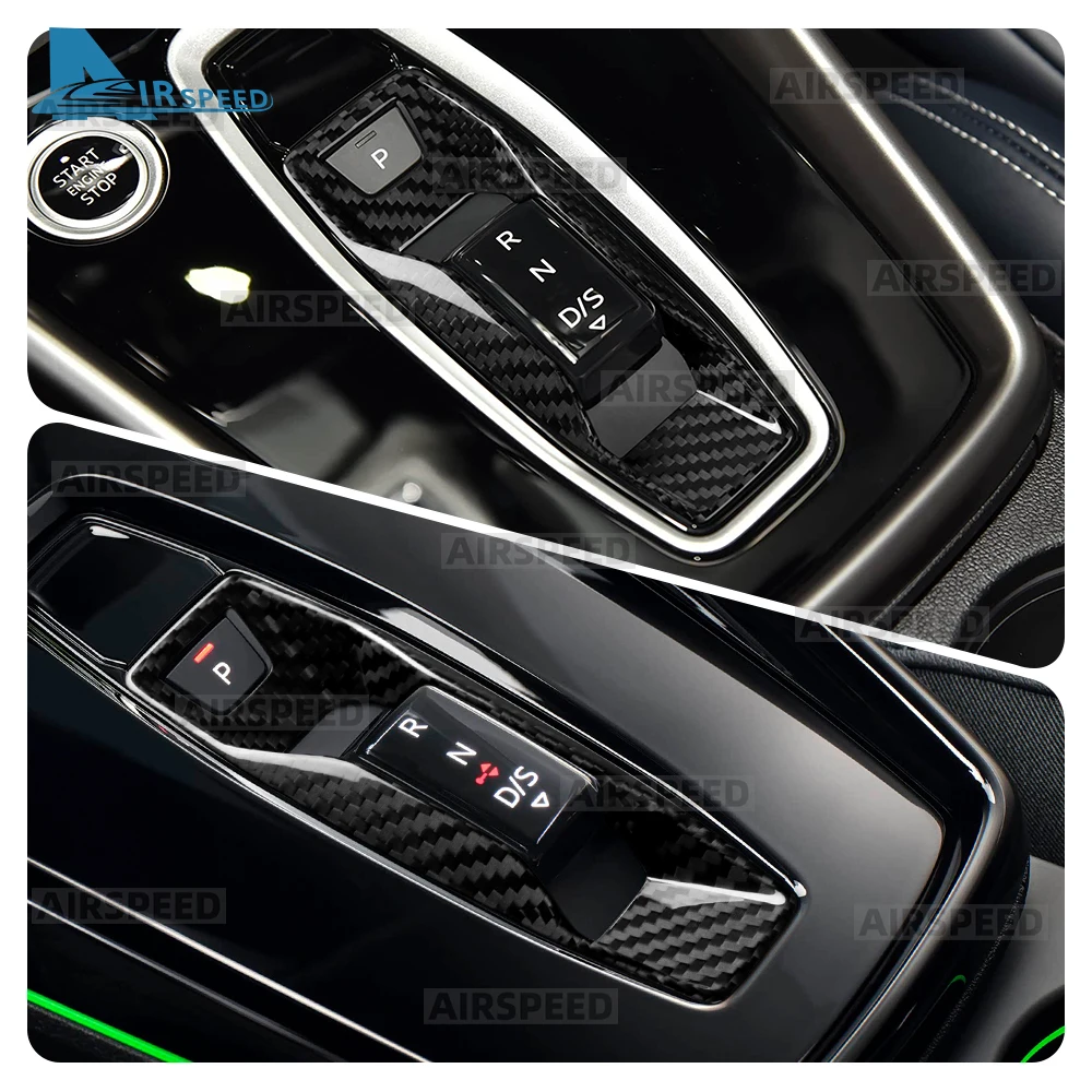 

Для Audi A3/A5/A6/Q5/Q6/SQ5/SQ6/RS3 S e-tron GT/RS e-tron GT 2025-UP Q4 e-tron 2024-UP Накладка переключения передач из настоящего сухого углеродного волокна автомобиля