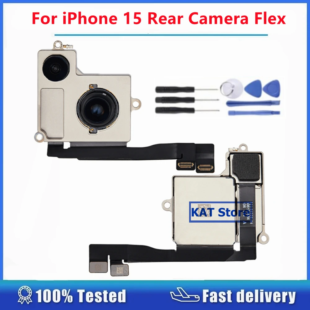 

Compatible For iPhone 15 Rear Back Facing Camera Cameras Flex Cable Replacement Part