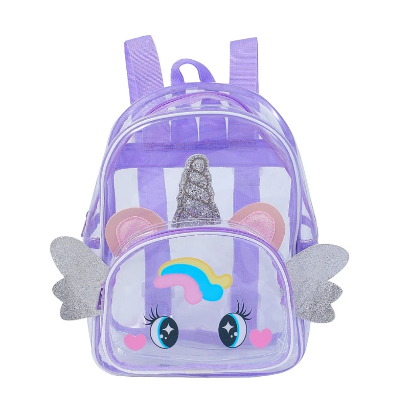 Cartoon Transparent PVC Rucksack für Jungen Nette Rucksäcke Süße Wasserdichte Rucksack Mutter Kinder Taschen Strand Tasche Mochilas De Hombre