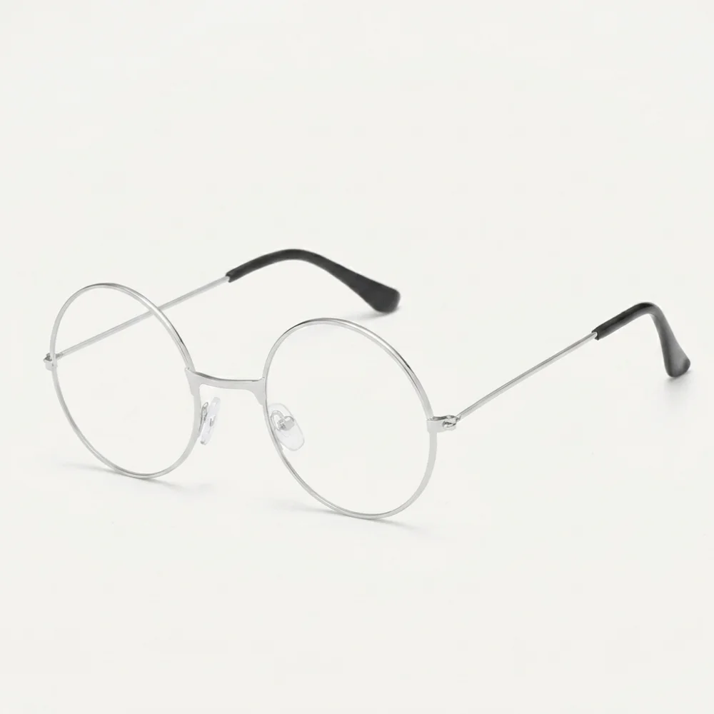 Glasses Cosplay Costume Vintage Round Clear Lens Metal Frame Retro Circle Art Eyeglasses for Women Men