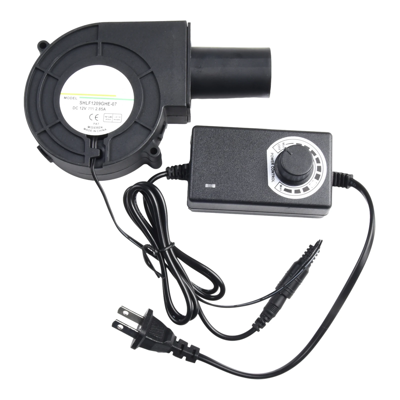 Functional Home Blower Turbo Fan Firewood High Compact Convenient Double Ball Manual Powerful 12V Speed Control