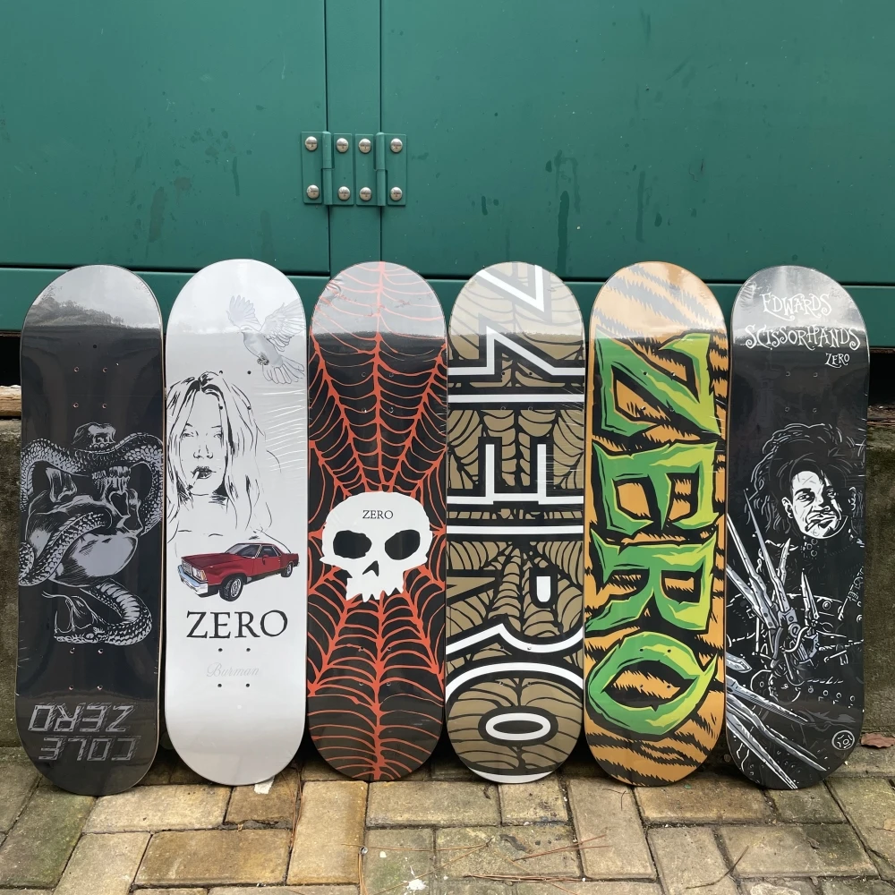 

ZERO Skateboard Deck 100% Canada Maple Table Parts Epoxy Glue Cold Pressing Double Rocker 8.0/8.25/8.5 INCH Add Griptape