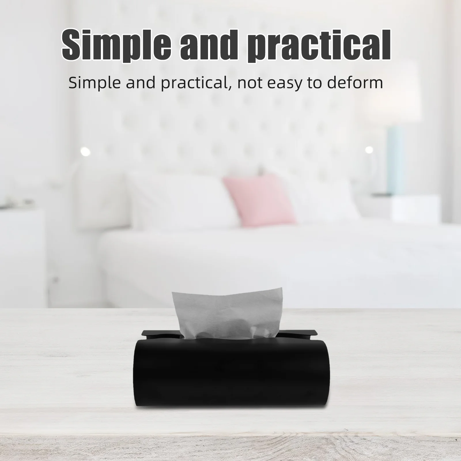 

Stainless Steel Tissue Box Holder Black Antifingerprint Modern Facial Tissue Dispenser For Bathroom Bedroom Office Hotel