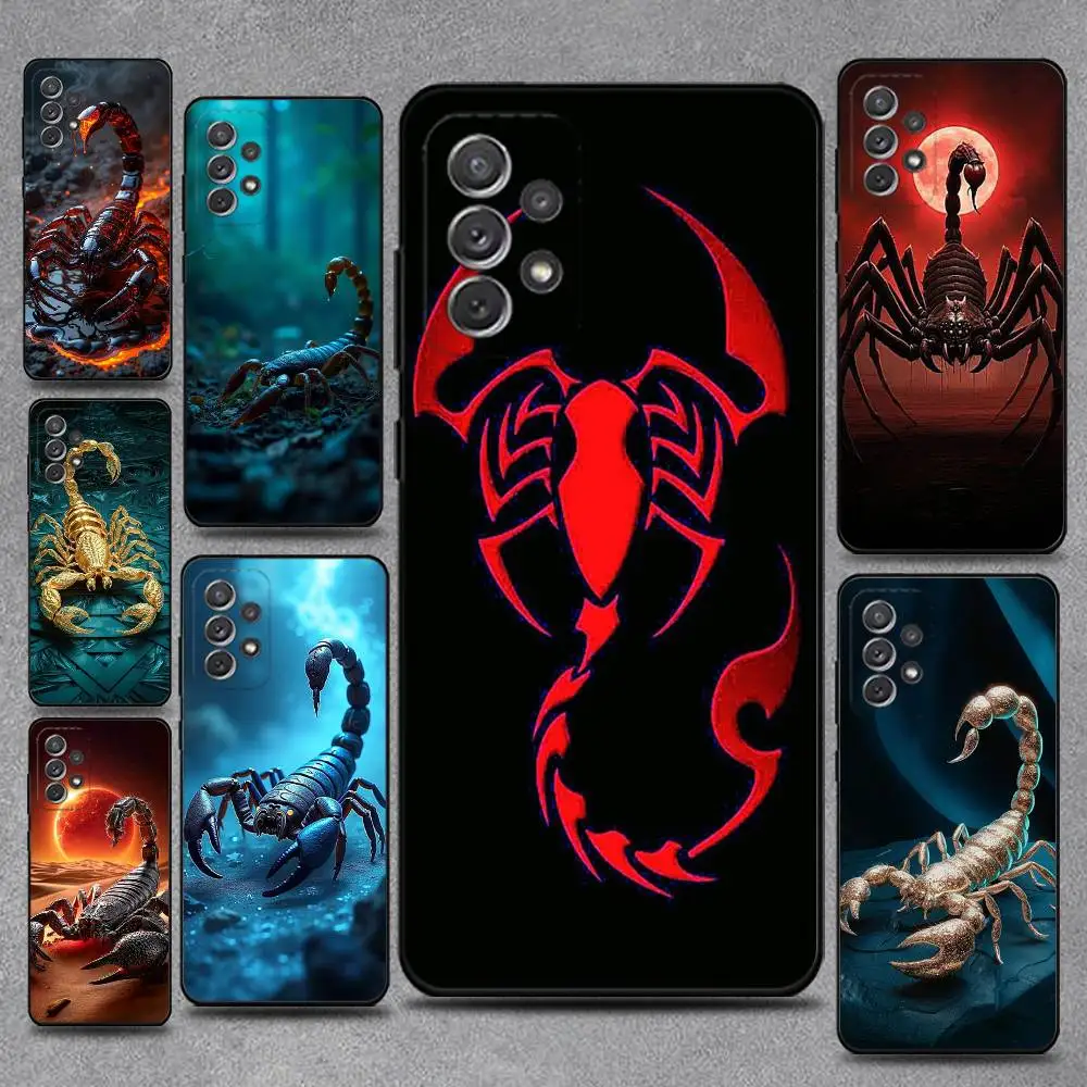 

A-Art Scorpion A-AnimalS Phone Case For Samsung S25,S24,S21,S22,S23,S30,Ultra,S20,Plus,Fe,Lite,Note,10,9,5G Black Cover