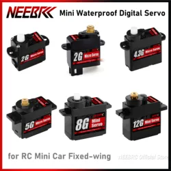 NEEBRC 2g 4.3g 5g 8g 12g Mini Plastic/Metal Gear Digital Servo Waterproof Motor for RC Car Fixed-wing Plane Helicopter Robot Toy
