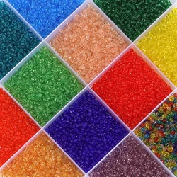 1130/5650pcs 2mm Transparent Glass Seed Beads Colorful Round Seed Beads For Jewelry Making DIY Necklaces Bracelets Accessories