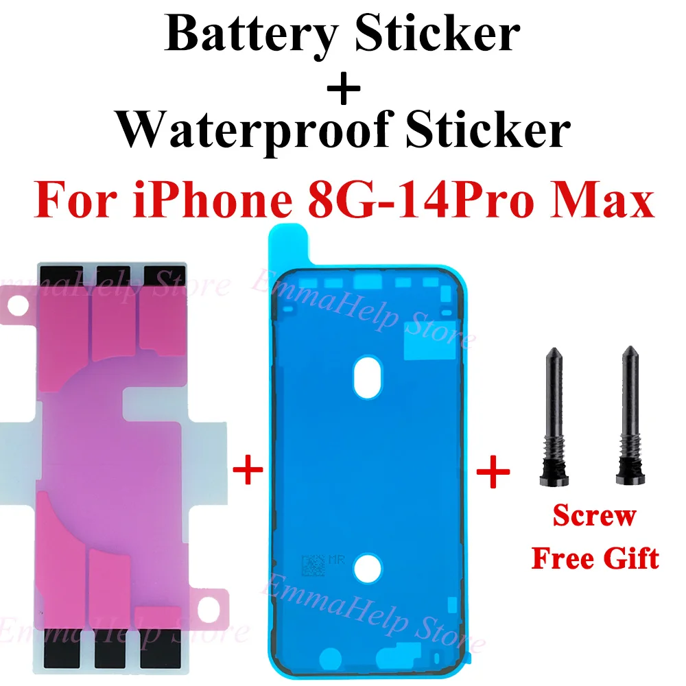 10pcs Battery Adhesive Strips Glue Tape Sticker For iPhone 11 12 13 14 Pro Max 8 7 SE 2022 XS X XR LCD Display Screen Waterproof