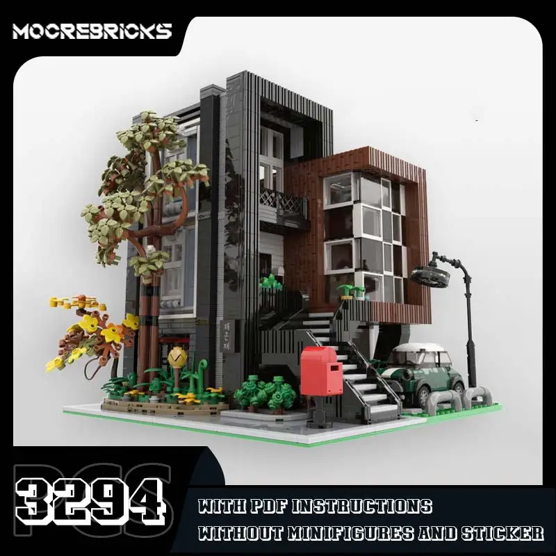 Hot Selling Villa modulare Bausteine moderne Architektur Haus Modell fort geschrittene Ziegel Bau Spielzeug Kinder Weihnachts geschenk