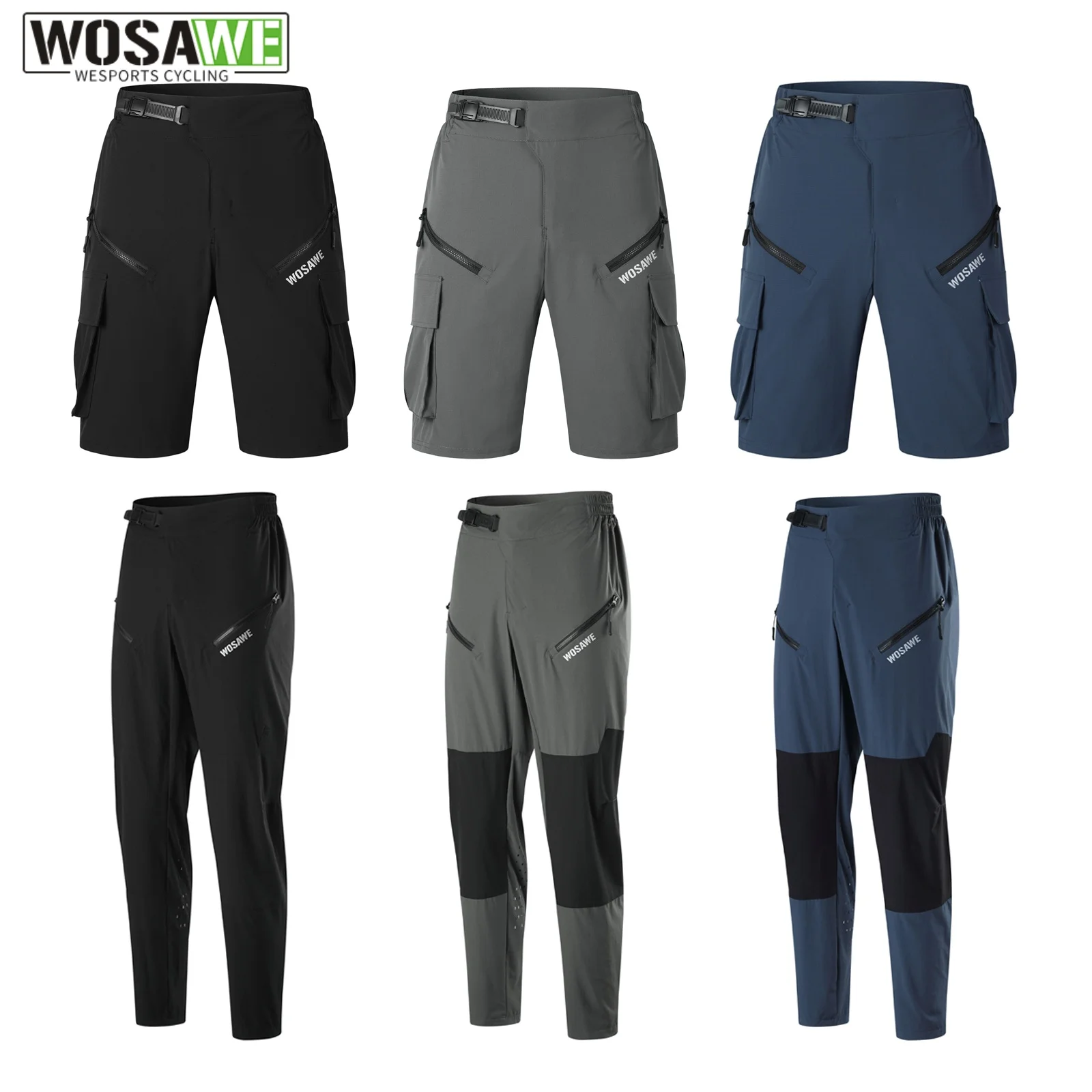 

WOSAWE Cycling Pants MTB Road Bike Pants Outdoor Sports Bicycle Short Spring Summer Quick Drying Breathable Bicycle Trousers