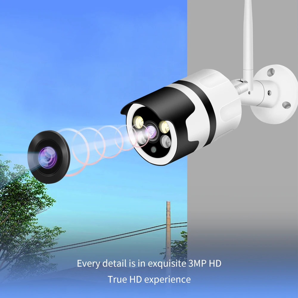 YOOSEE 2MP Wireless WIFI Bullet Camera 1080P Outdoor Home Street Security Two Way Talk 1080P Surveillance Infrared Camera