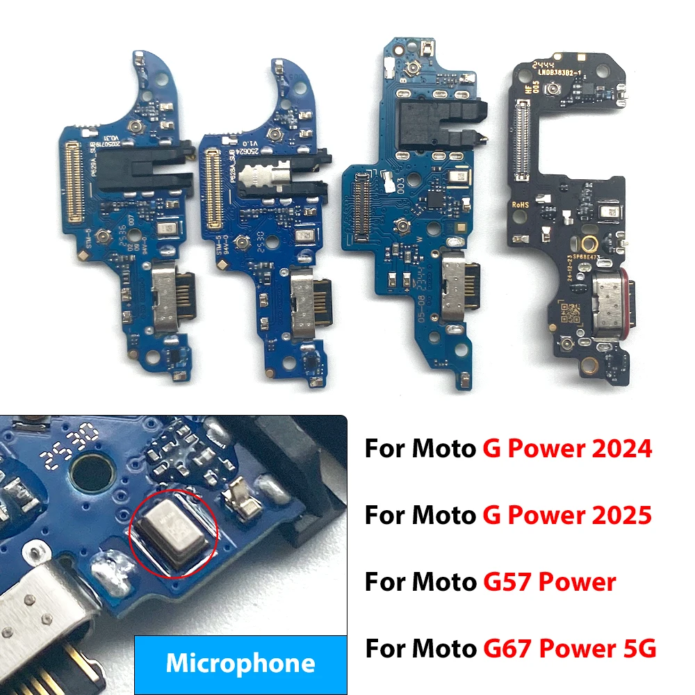USB Charger Connector Charging Microphone Flex Cable For Moto E14 G04S G 5G G Stylus 2022 Edge 50 Fusion Pro Neo Ultra G57 G67