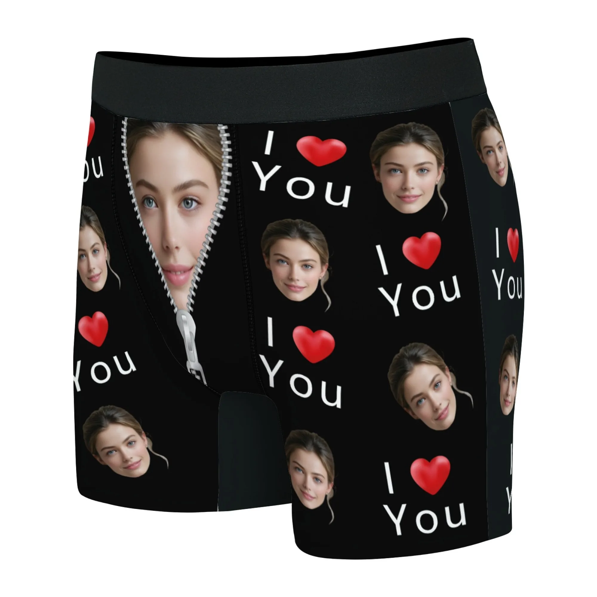 Personalized Custom Underwear Photo Face Customized Boxer Briefs Shorts Panties Soft Underpants For Husband Valentine's Day Gift
