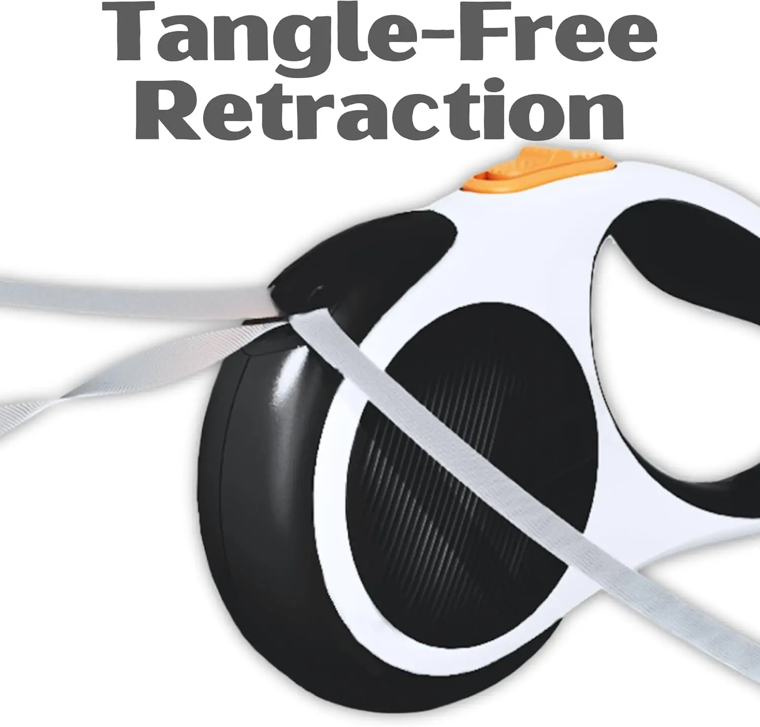 Retractable Dog Leash, Heavy Duty Great Leash , Anti-Slip Rubberized Handle, One-Handed Brake, Strong Nylon Tape, Tangle Free