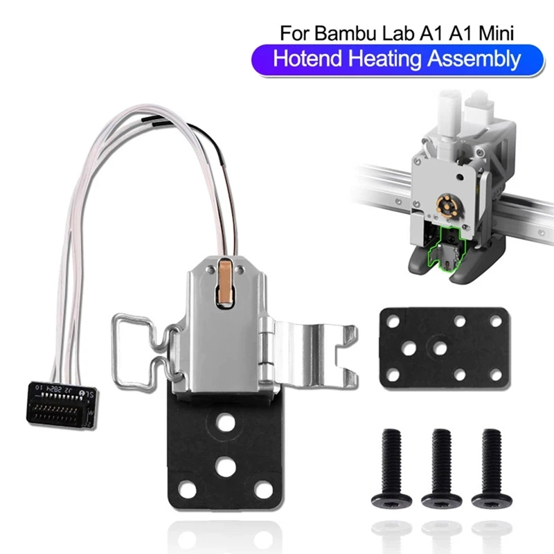 Hotend Heating Assembly for A1/A1 Nozzle Mounting for 3D Printer Hotend Heating Mounting Accessories [No.3 Elnic]