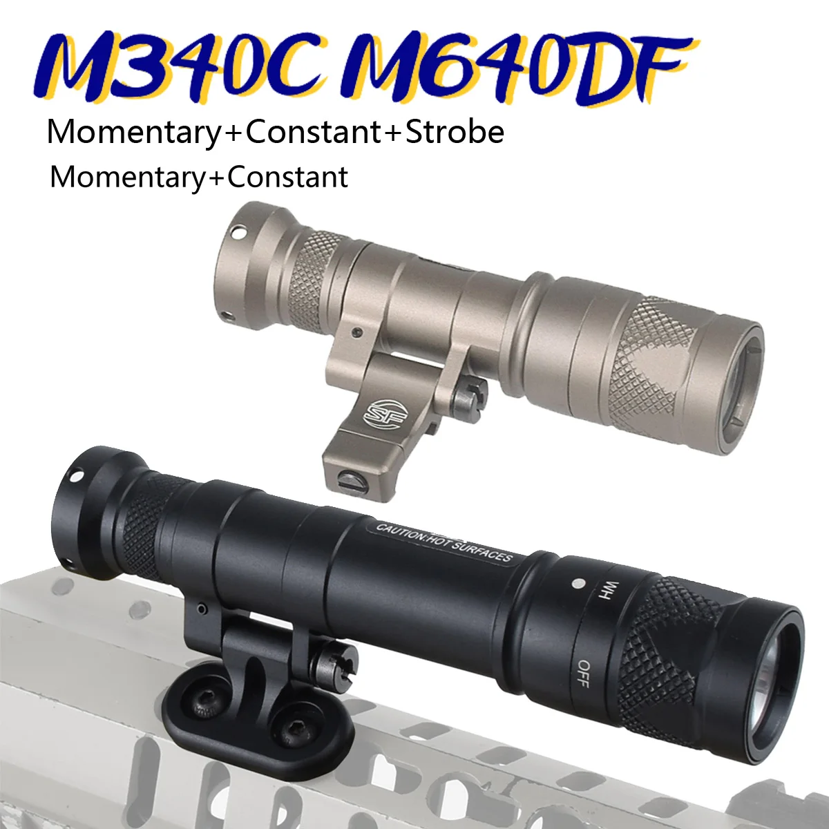 

Tactical M LOK Mount SF M340 DF M640 Flashlight Surefire M600 M340V Led Scout Light 20mm Picatinny Rail Airsoft Hunting Gun Lamp