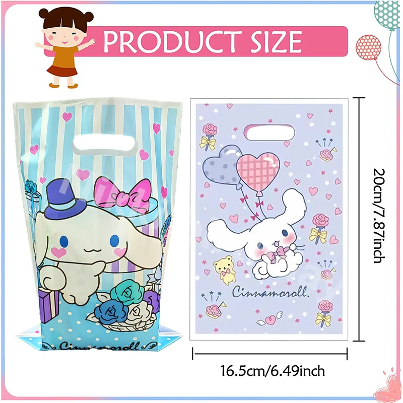 Cinnamoroll Gift Bag 16.5*25cm Loot Bag My Melody Kid Boy Birthday Party Supplies Sanrio Decorations Kids Boys Party Favors