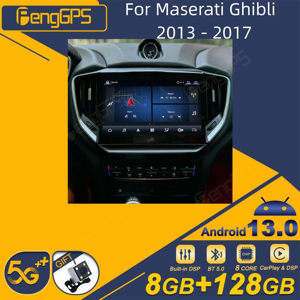 For Maserati Ghibli 2013 - 2017 Car Radio Wireless Carplay Android Auto Intelligent System Multimedia Player  GPS Navi Touch