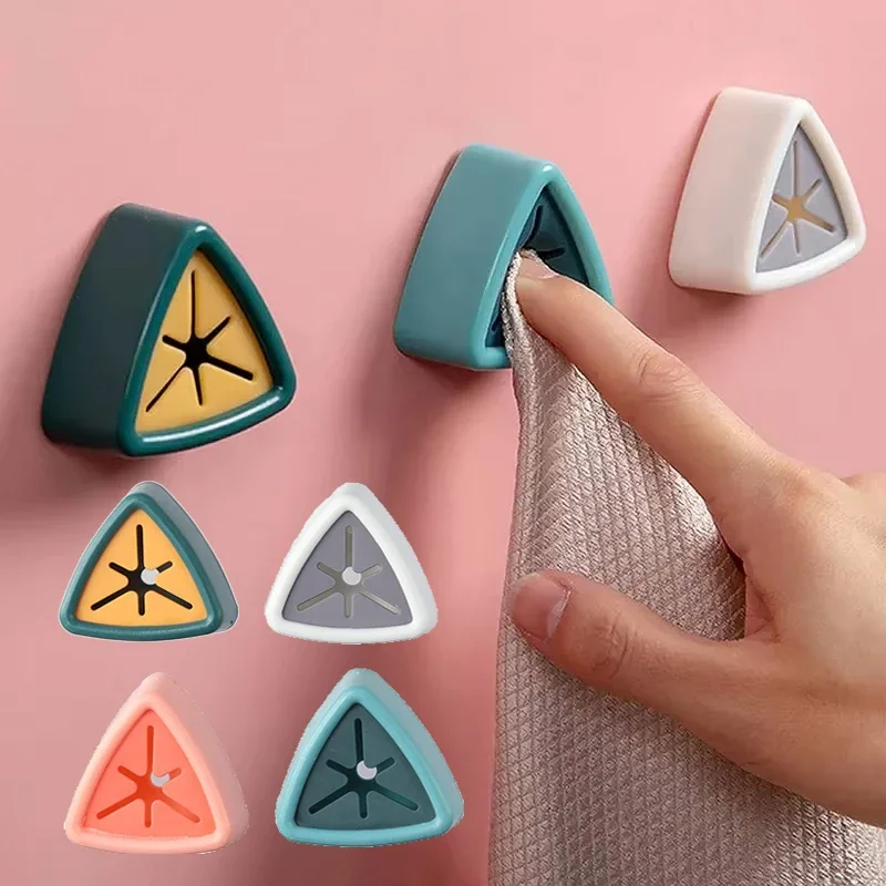 

Towel Plug Holder Bathroom Towels Storage Organizer Rack Cap Punch Free Wash Cloth Clip Home Accessories Bathroom Decor Tool