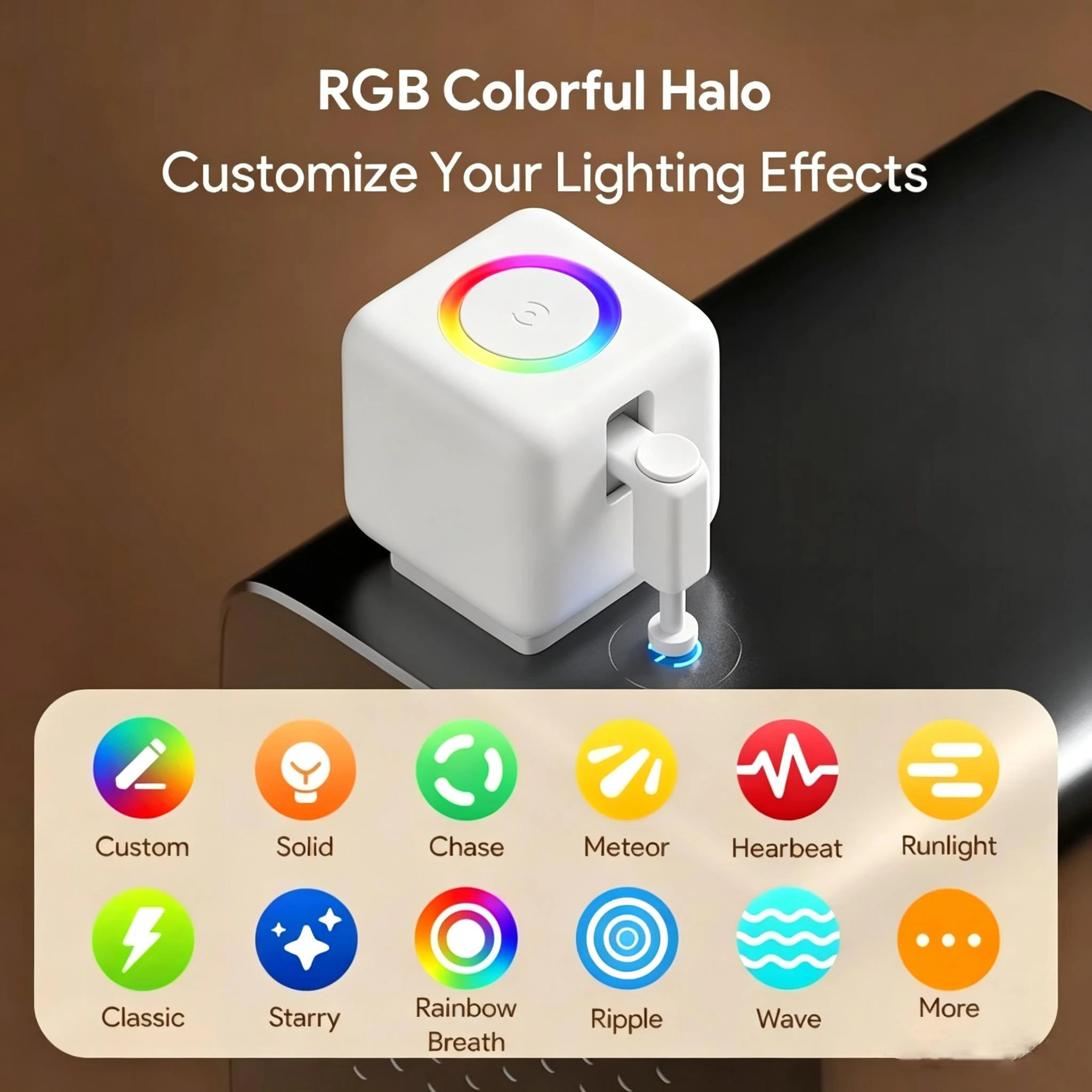 Tuya Smart Fingerbot Pro Zigbee/Bluetooth Type-C Rechargeable Robot Switch With RGB Light Pusher Button For Alexa Google Home