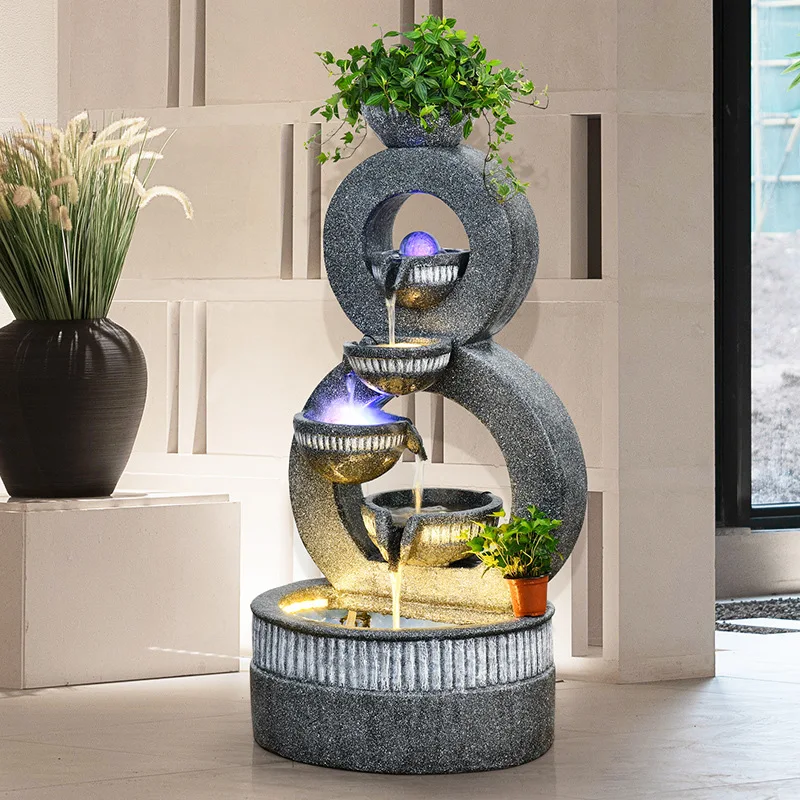 Luxury Gray Home Decor For Garden Lawn Yard Indoor And Outdoor Water Fountain Housewarming Gift Waterfalls