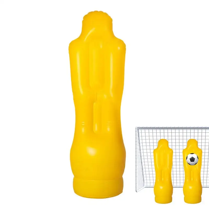 1.75m PVC Inflatable Soccer Dummies Portable Football Equipment Multifunctional Soccer Mannequin Training for Children Adult