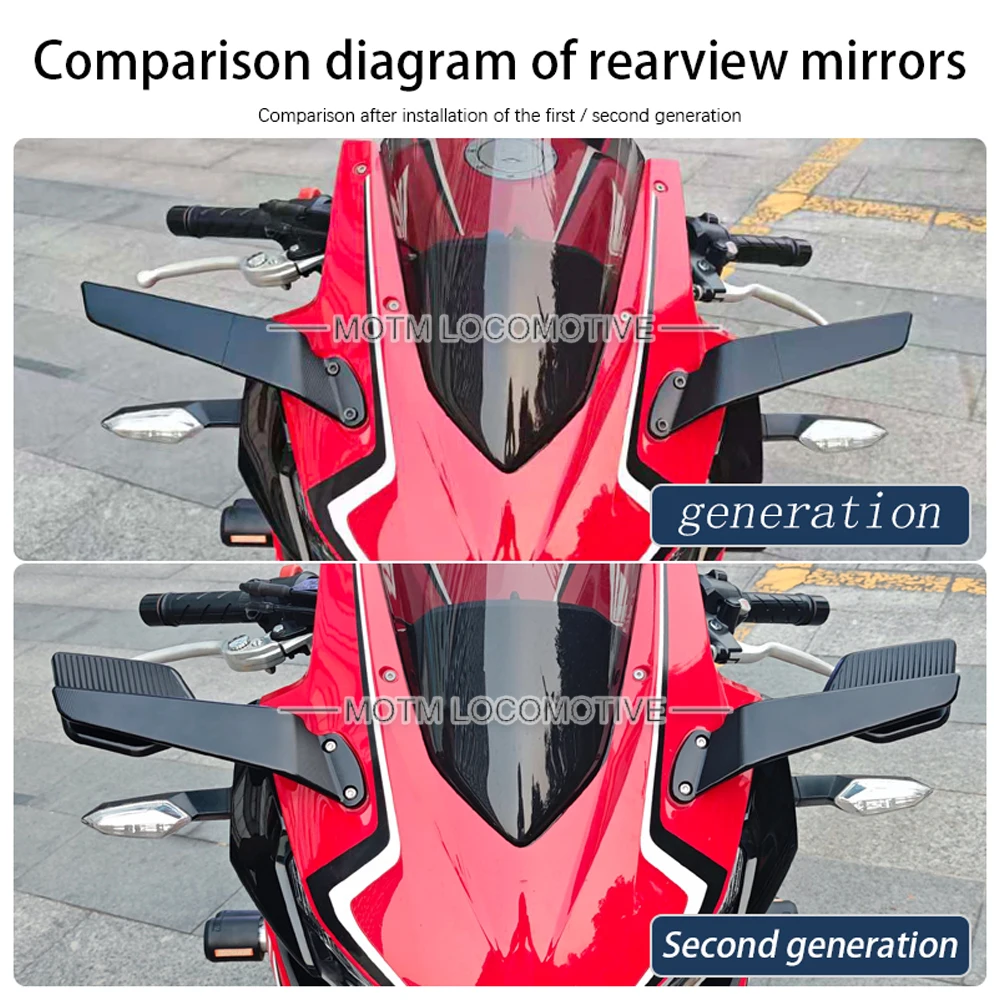 FOR Honda CBR650R/CBR400R/CBR500R Modified Second-Generation Blue Lens HD Rearview Mirror 2019-2025