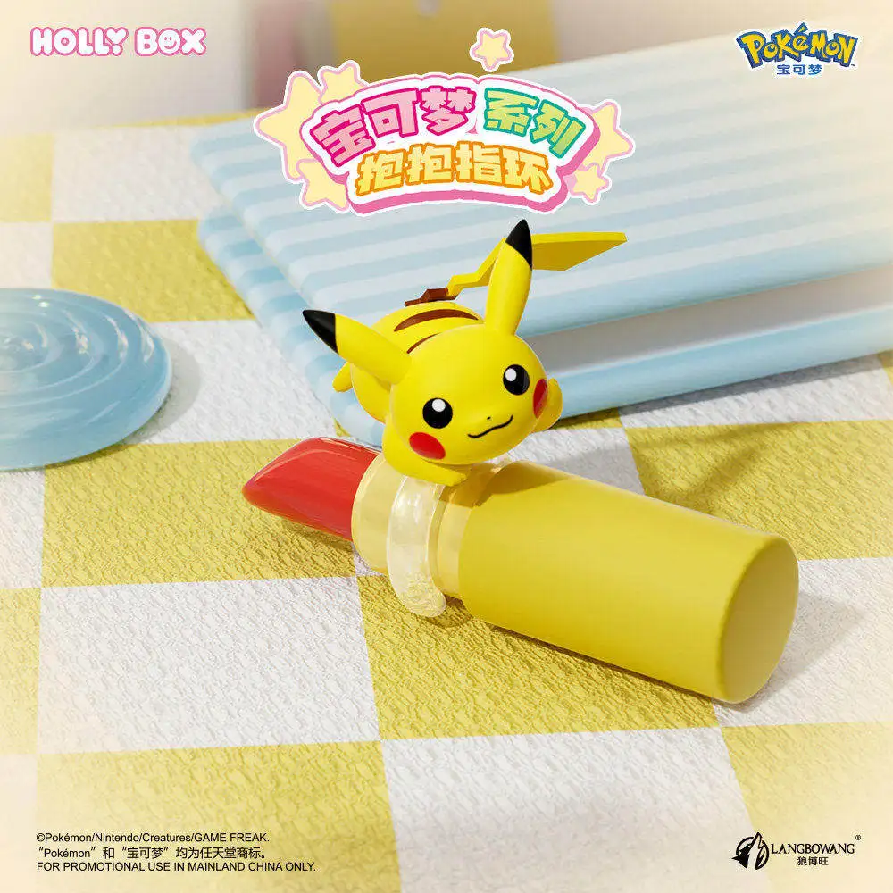 

Genuine Pokemon Blind Box Pikachu Meowth Slowpoke Anime Action Figures PVC Model Cartoon Ring Fingertip Doll Toy Birthday Gifts