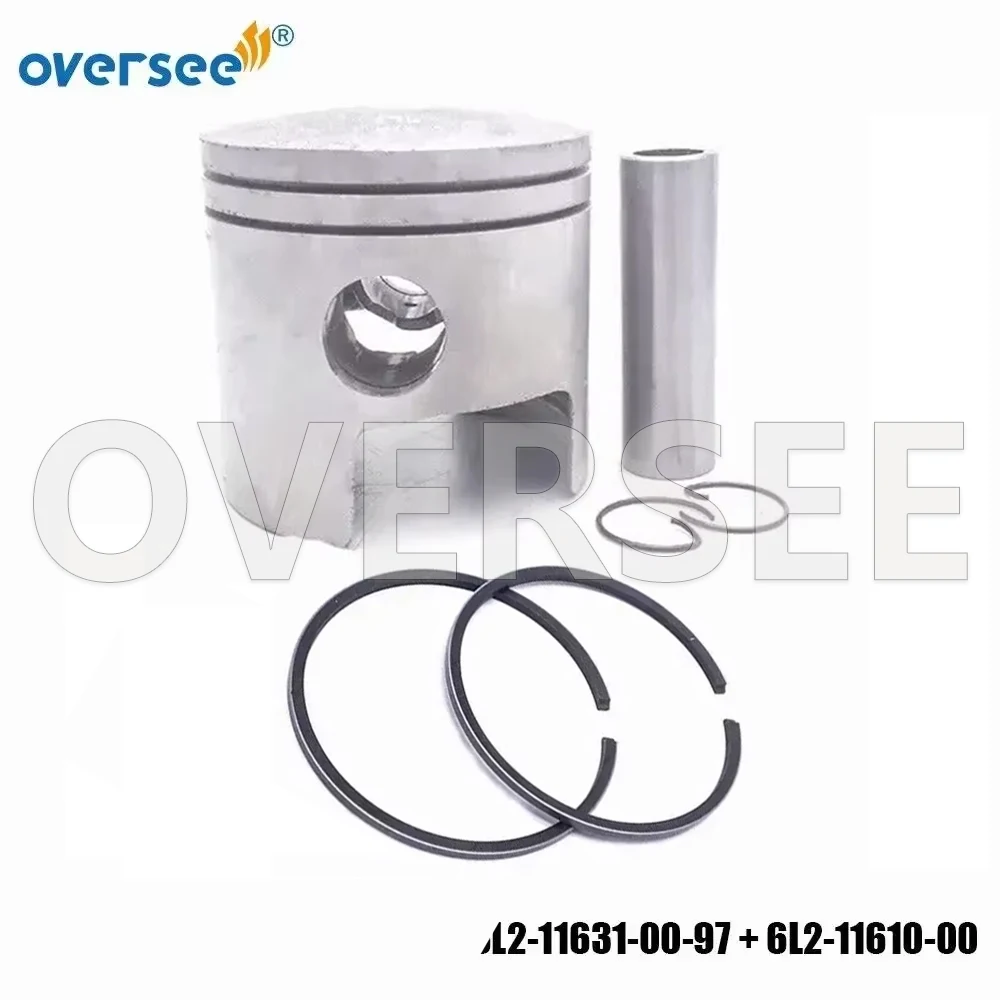 

6L2-11631-00-97 Комплект поршней и колец STD для подвесного двигателя Yamaha 25HP 6L2 6L3 Лодочный двигатель