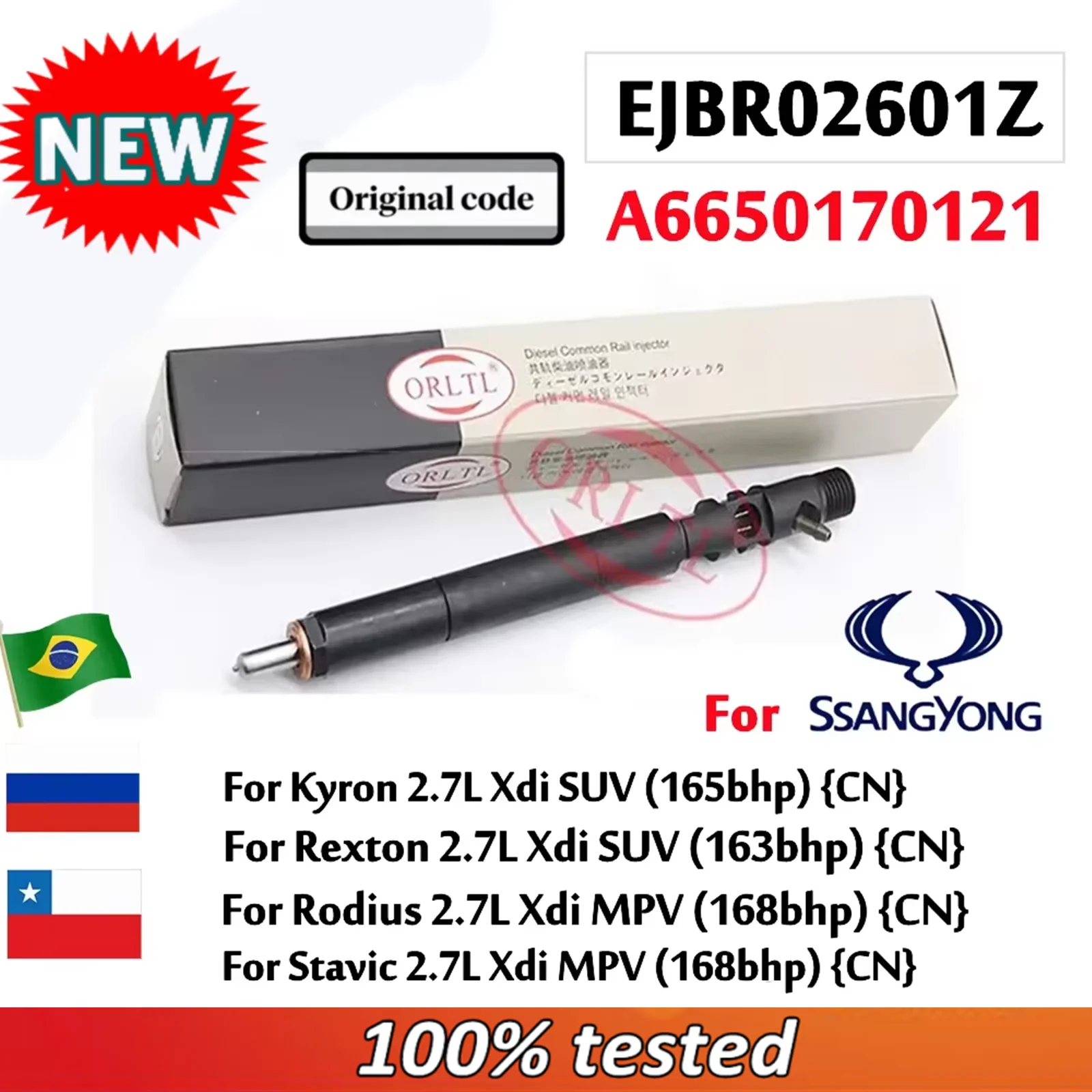 EJBR02601Z EJBR04701D Diesel EJBR03401D EJBR04501D Boquilla de inyector EJBR04601D EJBR04401D para SSANGYONG Actyon Rexton Euro 3 / 4
