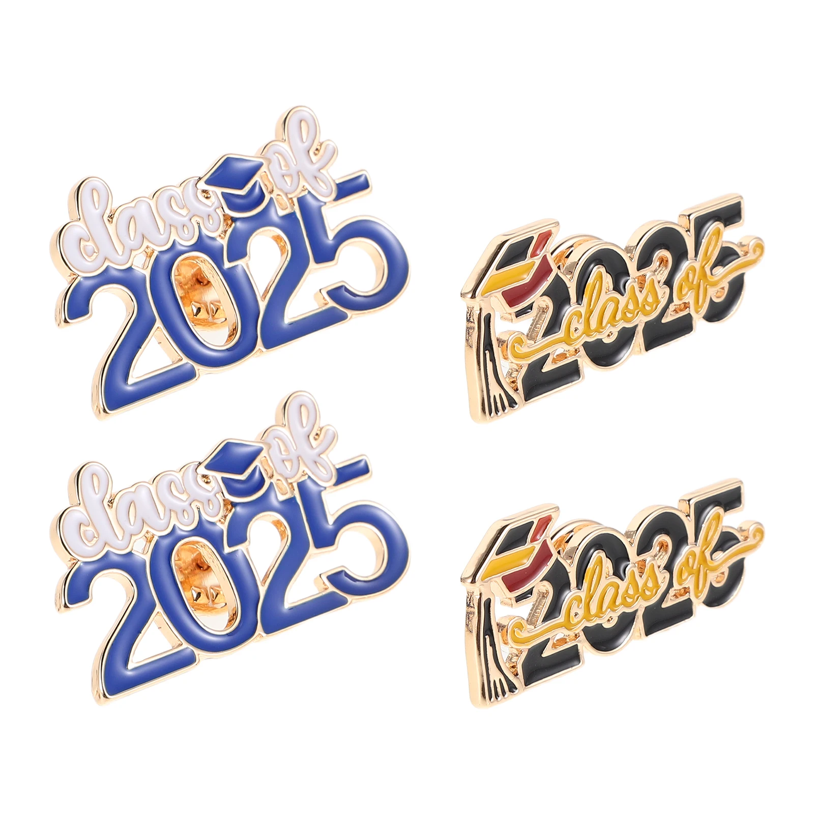 

4pcs Graduation Cap Brooch Doctor Hat Pins 2025 Class of 2025 Jewelry Decoration Accessories Lapel Pin Lightweight Durable Party