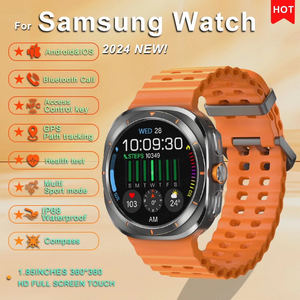 

For Samsung Galaxy Watch 7 Ultra GPS NFC Compass Smart Watch Outdoor Sport Man AMOLED 466*466 Galaxy Watch 6 Upgraded Smartwatch