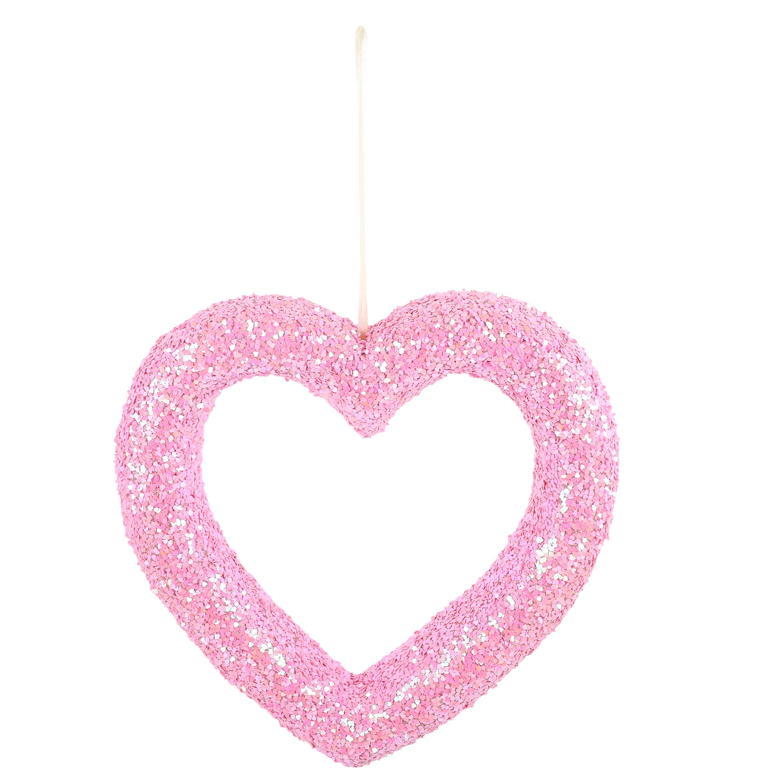 

Heart Shaped Pendant Valentine Decorations Romantic Home Party Hanging Plastic Bride Front Door Wall Valentines Day Hollow Heart