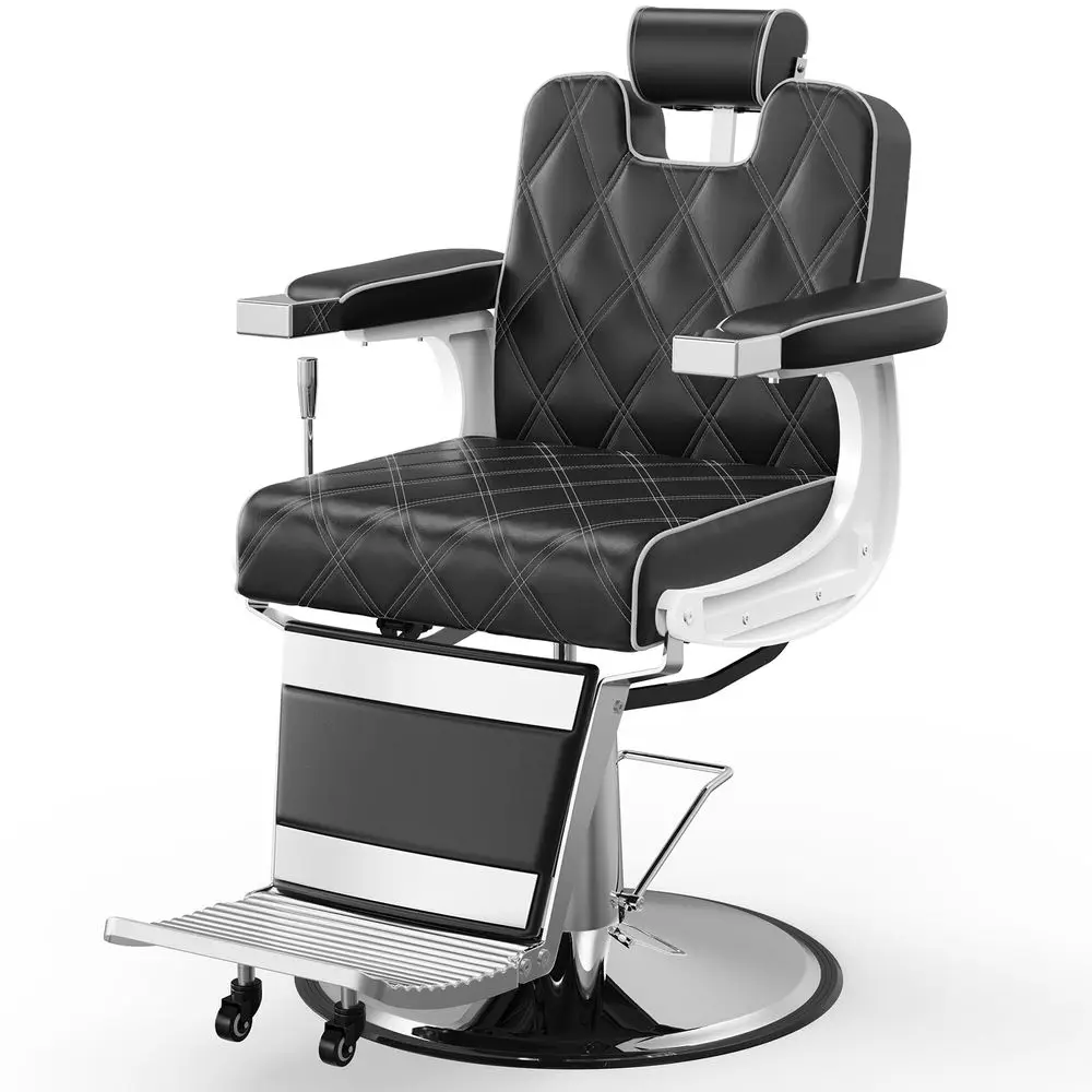

Vintage Barber Chair All Purpose Wide Seat, 360 Swivel,Reclining Salon Chair Heavy Duty for Barbershop Beauty Spa Shampoo